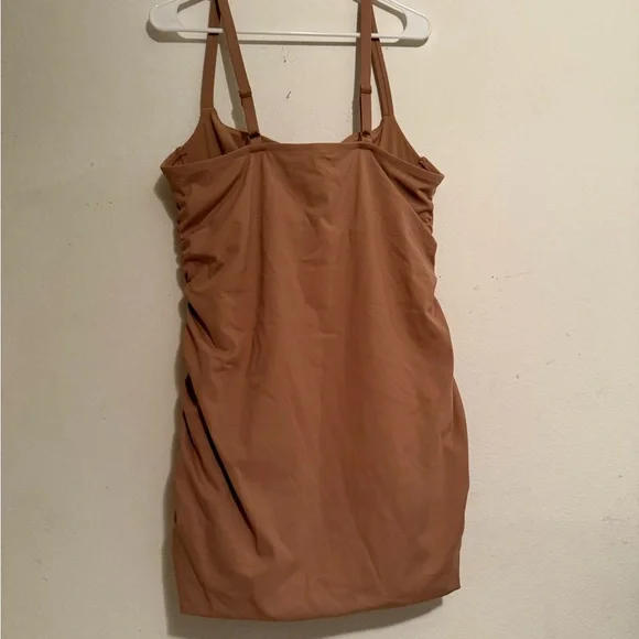 SKIMS sculpting swim ruched one piece in sienna - Picture 3 of 3